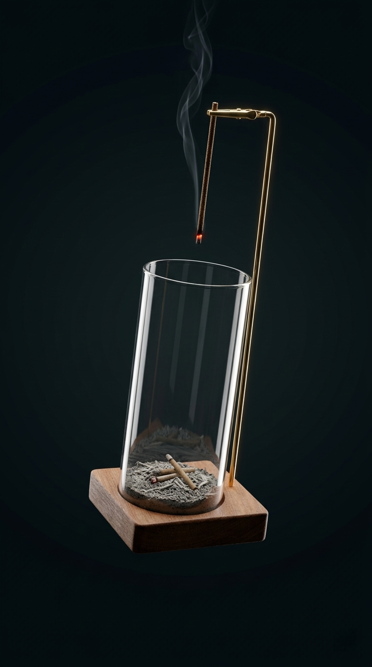 The Gravity-Defying Glass Incense Burner