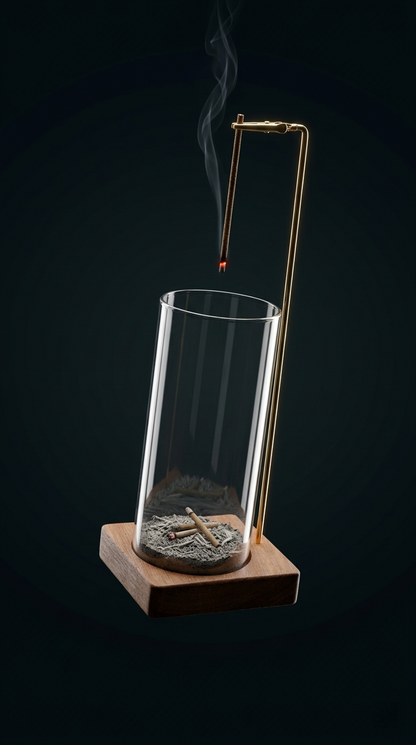 The Gravity-Defying Glass Incense Burner