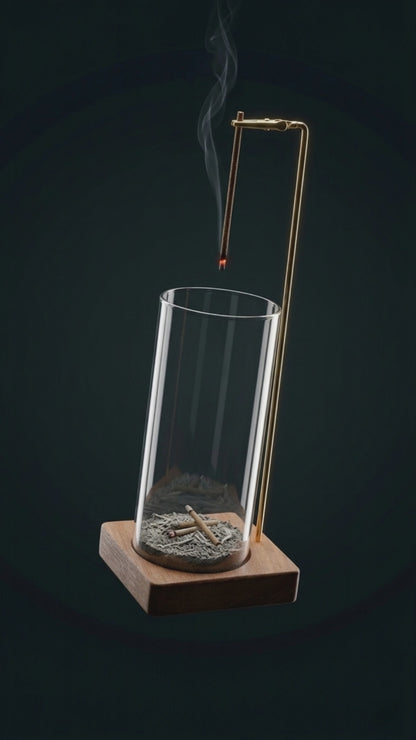 The Gravity-Defying Glass Incense Burner